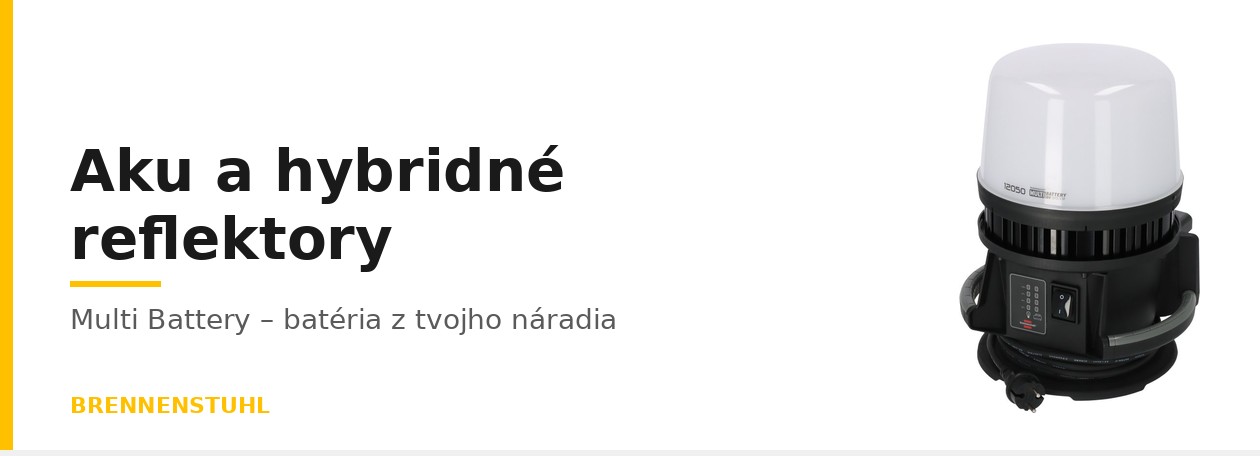 Aku a hybridné stavebné reflektory