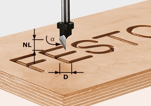 Festool Fréza na písmo HW S8 D11/60°
