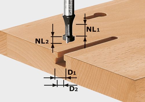 Festool Fréza na T-drážky HW S8 D10,5/NL13