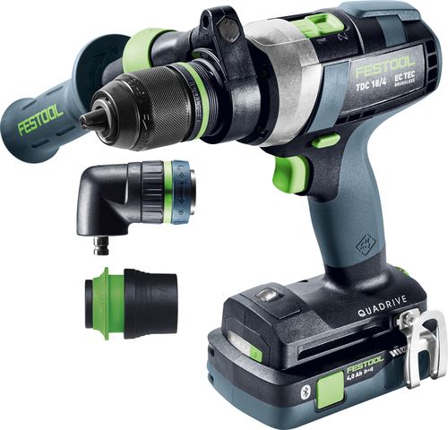 Festool Akumulátorový vŕtací skrutkovač QUADRIVE TDC 18/4 5,0/4,0 I-Set