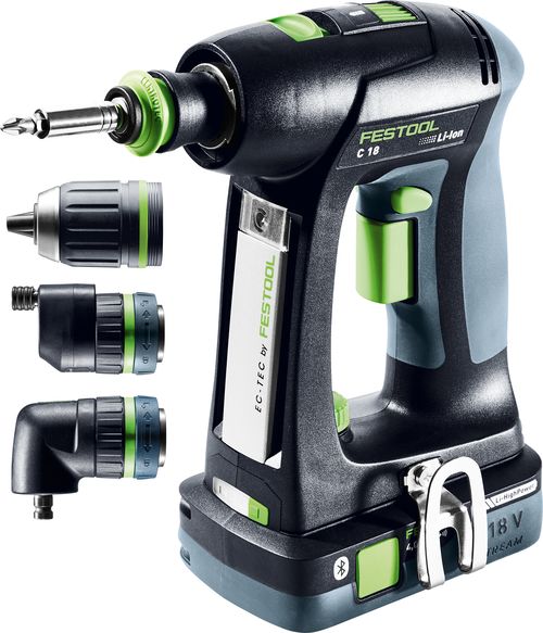 Festool Akumulátorový vŕtací skrutkovač C 18 HPC 4,0 I-Set